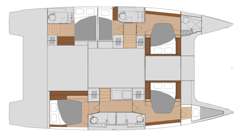 Fountaine Pajot Saona 47 Quintet Red Rose