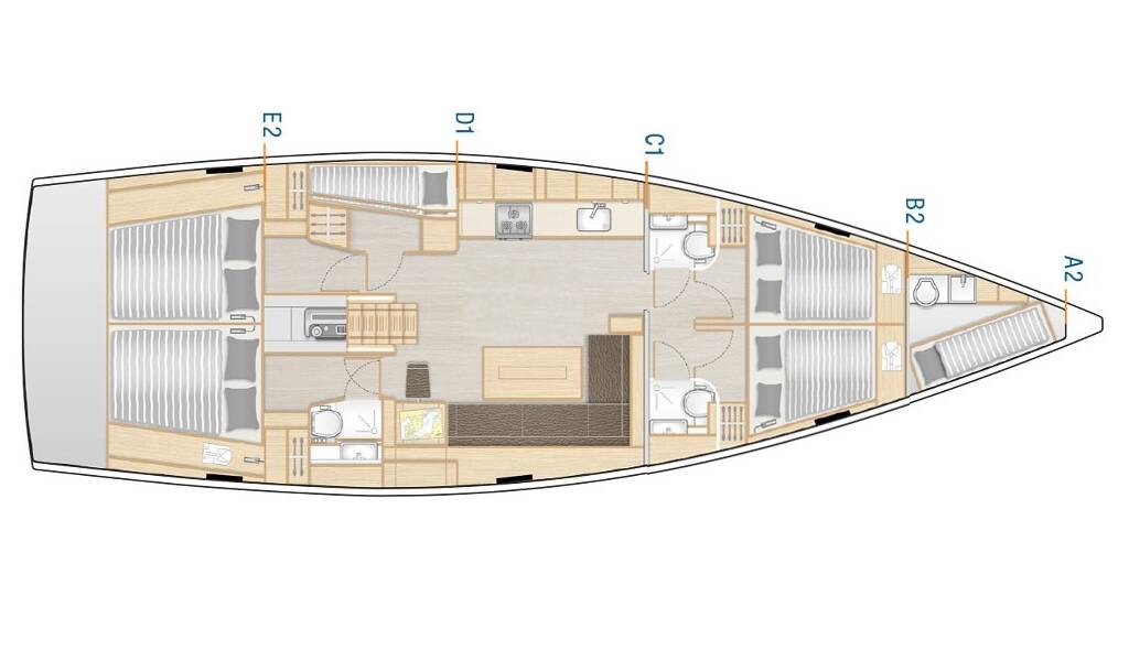 Hanse 508 Hamam